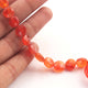 1 Strand Carnelian Faceted  Briolettes - Coin Shape Beads 8mm-9mm 8 Inches BR988 - Tucson Beads