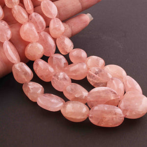 745 Carats 2 Strands Of Precious Genuine Morganite Necklace - Smooth oval  Beads -  Rare & Natural Necklace - Stunning Elegant Necklace BRU198 - Tucson Beads