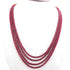 365 ct. 4 Strands Garnet Faceted Rondelles Shape Necklace ,  Garnet Rondelles  Beads,  Necklace - BRU199