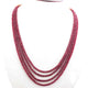 365 ct. 4 Strands Garnet Faceted Rondelles Shape Necklace ,  Garnet Rondelles  Beads,  Necklace - BRU199 - Tucson Beads