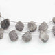 1  Long Strand  Black Rutile Faceted Briolettes - Fancy Shape Briolettes -14mmx10mm-12mmx10mm - 8.5 Inches BR01732 - Tucson Beads