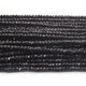 1 Strand Black Spinel Faceted Rondelle Beads, Roundelle Beads, Micro Faceted Beads ,Semi Precious Beads 3.5-4mm 13.5 inch strand RB090 - Tucson Beads