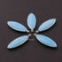 5 Pcs Turquoise  Faceted Marquise Shape 925 Silver Plated Pendant - 39mmx14mm  PC601