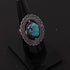 1 Pc Designer Oval 925 Sterling Silver Plated With High Quality Arizona Turquoise Ring -Gemstone Ring- OS053