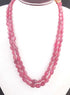 600ct. 2 Strands Of Genuine Ruby Necklace - Smooth Oval Beads - Rare & Natural Ruby Necklace - Stunning Elegant Necklace - SPB0003