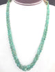 230cts .2 Strands Natural Emerald Smooth Oval Necklace , Natural Emerald Beads, Emerald Necklace - SPB0001 - Tucson Beads
