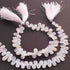 1 Strand White Rainbow Moonstone Smooth Briolettes - Pear Shape Briolettes 12mmx6mm-7mmx6mm 8 Inches BR01570