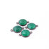 4 Pcs Green Onyx Faceted Round Connector - Oxidized Silver Plated Faceted Assorted Shape Connector- 17mmx13mm-PC804