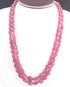 2 Strands Of Genuine Ruby Necklace - Smooth Oval Beads - Rare & Natural Ruby Necklace - Stunning Elegant Necklace - SPB0263