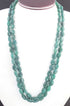 545 Carats 2  Strands Of Precious Genuine Emerald Necklace - Smooth Oval Beads - Rare & Natural Emerald Necklace - Stunning Elegant Necklace SPB0007
