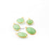 5 Pcs Green Chalcedony 24k Gold Plated Faceted Assorted Shape Pendant  - 20mmx13mm PC831