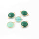 5 Pcs Mix Stone Faceted Pear Shape 24k Gold Plated Pendant&Connector  - 21mmx15mm-PC653 - Tucson Beads