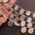 1 Strand Golden Rutile Faceted Briolettes - Oval Shape Briolettes  15mmx11mm- 8 Inches BR01567