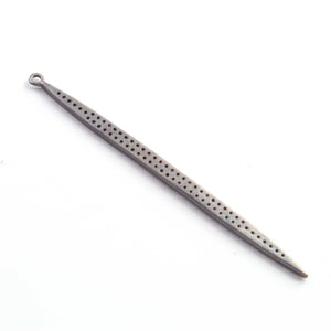 1 Pc Pave Diamond Long Spike Charm 925 Sterling Silver Single Bail Pendant - 60mmx3mm Pdc454 - Tucson Beads