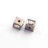 1 Pc Rose Cut Diamond Antique Finish Cube Bead Over 925 Sterling Silver - Diamond Bead 7mmx5mm PDC1039