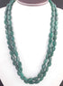 640cts .2 Strands Natural Emerald Smooth Oval Necklace , Natural Emerald Beads, Emerald Necklace - SPB0010