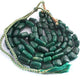 1680ct.3 Strand Dyed Emerald Smooth Assorted Shape Necklace , Dyed Emerald Smooth Assorted Beads, Emerald Necklace - SPB0014 - Tucson Beads