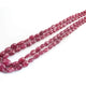 770 Ct. 2 Strands Of Genuine Ruby Necklace - Smooth Oval Beads -Stunning Elegant Necklace - SPB0047 - Tucson Beads