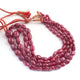 770 Ct. 2 Strands Of Genuine Ruby Necklace - Smooth Oval Beads -Stunning Elegant Necklace - SPB0047 - Tucson Beads