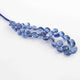 1 Long Strand Blue kyanite  Smooth Briolettes -Heart Shape Briolettes - 5mm-8mm - 8 Inches BR1587 - Tucson Beads