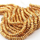 2 Strand Fine Quality Japanese Cap Beads 24K Gold Plated Over Copper - Japanese Cap Beads 6mm 8 Inche Strand GPC1149 - Tucson Beads