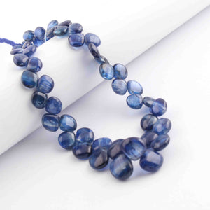 1 Strand Blue kyanite  Smooth Briolettes -Heart Shape Briolettes - 6mm-11mm - 10 Inches BR1585 - Tucson Beads