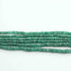 1 Strand Natural Emerald Smooth Rondelles Beads- Round Beads - 3mm-5mm - 17 Inch BR2638 - Tucson Beads