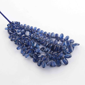 1  Strand Blue kyanite  Smooth Briolettes -Pear Shape Briolettes - 4mmx8mm-13mmx8mm - 9 Inches BR1599 - Tucson Beads