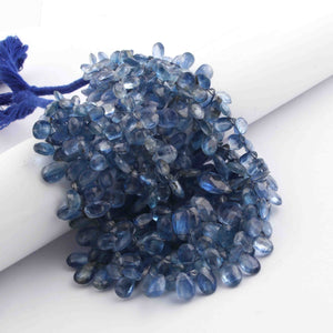 1 Long Strand Blue kyanite Faceted Briolettes -Pear Shape Briolettes - 4mmx6mm-11mmx8mm - 8 Inches BR2620 - Tucson Beads