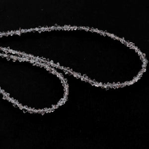 1 Strand AAA Clear White Herkimer Diamond Quartz Nuggets, 2mm-5mm Center Drilled Beads - Herkimer Rough Stone BR1652 - Tucson Beads