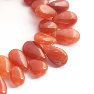 1 Long Sunstone Smooth  Briolettes - Pear Shape Briolettes  12mmx8mm-21mmx11mm- 10.5 Inches BR1364 - Tucson Beads
