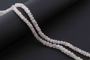 2 Strands Rainbow Moonstone Faceted Roundelles - Rondelles Beads 5mm-6mm 14 Inches BR010 - Tucson Beads