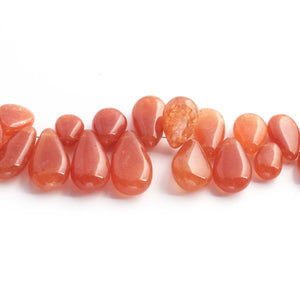 1 Long Sunstone Smooth  Briolettes - Pear Shape Briolettes  12mmx8mm-21mmx11mm- 10.5 Inches BR1364 - Tucson Beads
