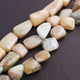 1 Strand Milky Aquamarine Smooth Briolettes - Center Drill Tumble Beads 14mmx12mm-22mmx12mm 8 Inches br043 - Tucson Beads