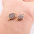 10 Pcs Mystic Silver Druzy Oval 925 Sterling Vermeil Double Bail Connector - 18mmx10mm-16mmx9mm- SS1158