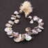1 Strand Mother Of Pearl Faceted Fancy Shape Biolettes- Mop Briolettes, Pearl beads 24mmx17mm-11mmx8mm, 7.5 inches BR4260
