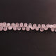 1 Long Rose Quartz Smooth  Briolettes - Pear Shape Briolettes  9mmx7mm-14mmx8mm- 8 Inches BR1359 - Tucson Beads