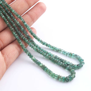 120 Carats 2 Strands Of Precious Genuine Emerald Necklace - Faceted Rondelle Beads - Rare & Natural Emerald Necklace - Stunning Elegant Necklace SPB0029 - Tucson Beads