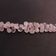 1 Long Rose Quartz Smooth  Briolettes - Pear Shape Briolettes  10mmx8mm-22mmx13mm- 8 Inches BR1367 - Tucson Beads
