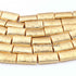 1 Strand 24k Gold Plated Designer Copper Casting Rectangle Shape Beads stamped gold plated - Copper Jewelry - 27mmx15mm - 8 Inches GPC0002