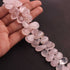 1 Long Rose Quartz Smooth  Briolettes - Pear Shape Briolettes  10mmx8mm-22mmx13mm- 8 Inches BR1367