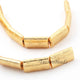 1 Strand 24k Gold Plated Designer Copper Casting Rectangle Shape Beads stamped gold plated - Copper Jewelry - 27mmx15mm - 8 Inches GPC0002 - Tucson Beads