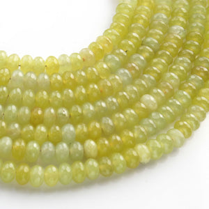 1  Strand Shaded Lemon Chalacdony Faceted  Rondelle Beads - Round Beads 5mm 8 Inches BR017 - Tucson Beads