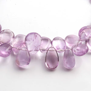 1 Strand Pink Amethyst Smooth Briolettes - Amethyst  Pear Drop Beads - 8mmx6mm- 16mmx13mm-9 Inches BR1026 - Tucson Beads