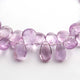 1 Strand Pink Amethyst Smooth Briolettes - Amethyst  Pear Drop Beads - 8mmx6mm- 16mmx13mm-9 Inches BR1026 - Tucson Beads