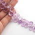1 Strand Pink Amethyst Smooth Briolettes - Amethyst  Pear Drop Beads - 8mmx6mm- 16mmx13mm-9 Inches BR1026