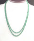 130 Carats 2   Strands Of Precious Genuine Emerald Necklace - Faceted Rondelle Beads - Rare & Natural Emerald Necklace - Stunning Elegant Necklace SPB0023