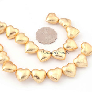 1 Stands Beads Designer Round Heart Shape Beads,Casting Copper Beads -Copper Jewelry -18mm-9 inch GPC0010 - Tucson Beads