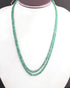 130 Carats 2 Strands Of Precious Genuine Emerald Necklace - Faceted Rondelle Beads - Rare & Natural Emerald Necklace - Stunning Elegant Necklace SPB0028