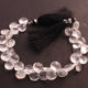 1 Strands Crystal Quartz Faceted Briolettes - Heart Shape Beads 8mmx9mm-11mmx11mm 7 Inches BR362 - Tucson Beads